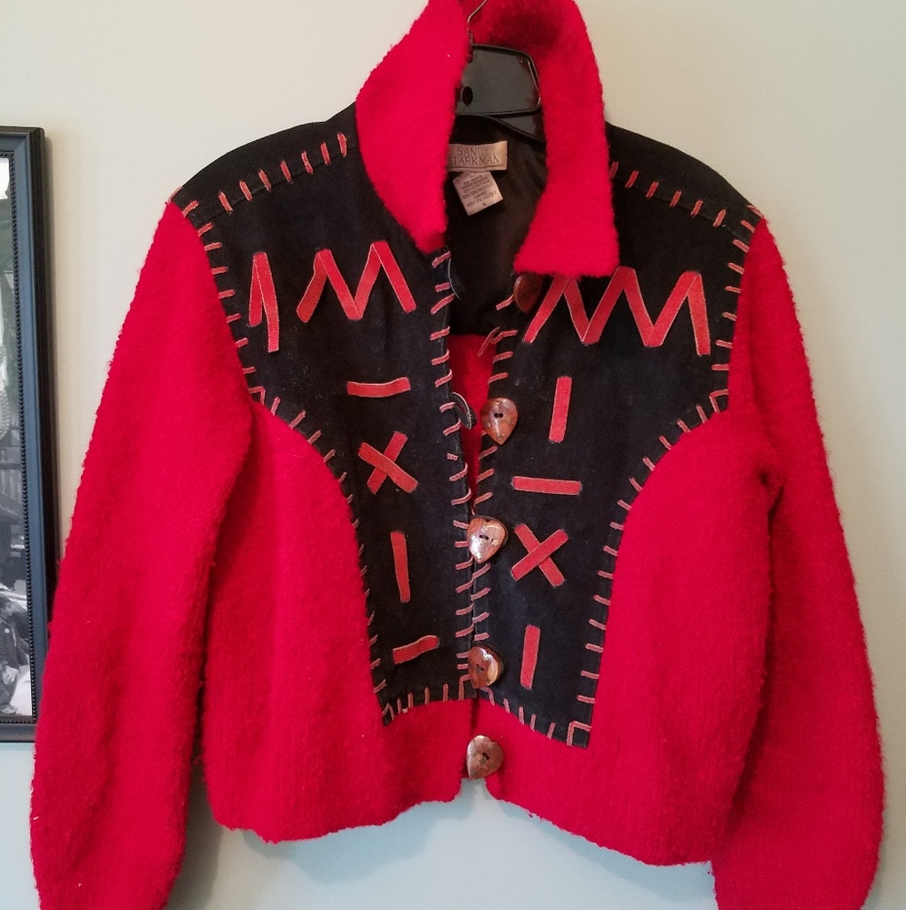 Sandy Starman Leather and Fluff Coat